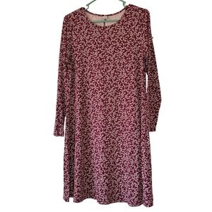 3/$20 Old Navy Burgundy Floral Long Sleeve Dress